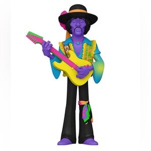 [NEW] COLLECTOR’S Funko Jimi Hendrix Vibrant Figure 5.5 RARE! BLACK LIGHT !GOLD!
